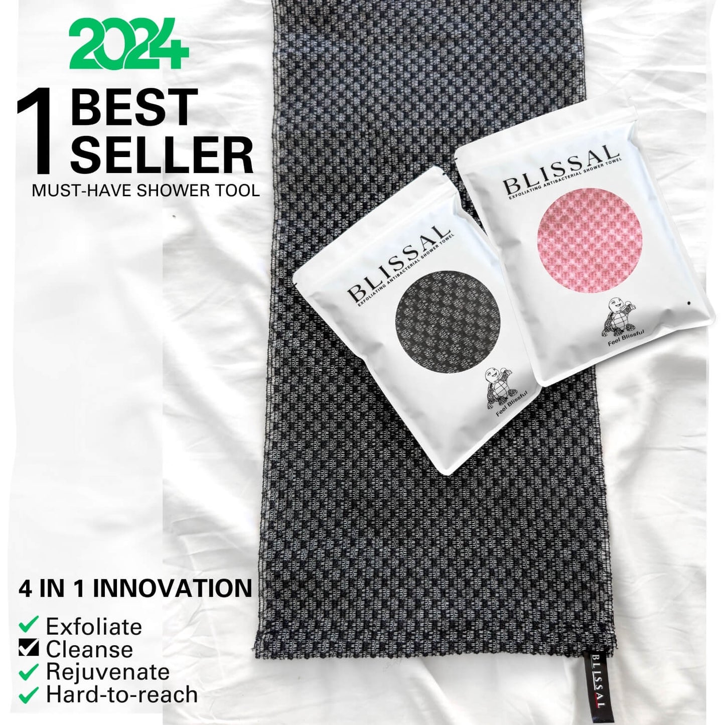 Blissal – exfoliační antibakteriální sprchový ručník
